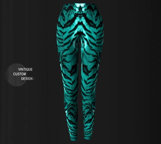 Women Turquoise Leggings – Vetha Creations