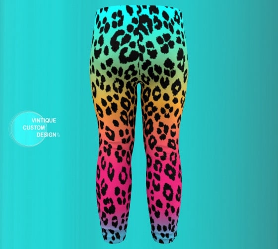 GIRLS Leggings ANIMAL PRINT Clothing for Baby Girl Leggings Toddler  Leggings Back to School Outfit for Kids Rainbow Ombre Cheetah Leggings