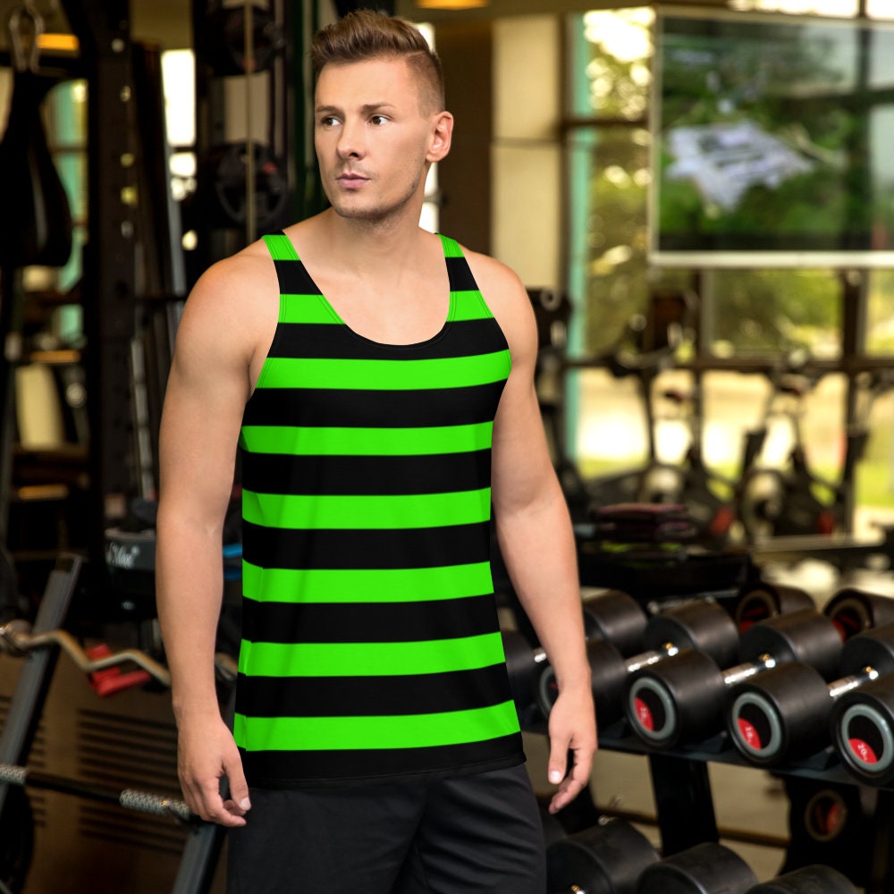 Witch Tank Top MENS HALLOWEEN TOP Green and Black or Purple and