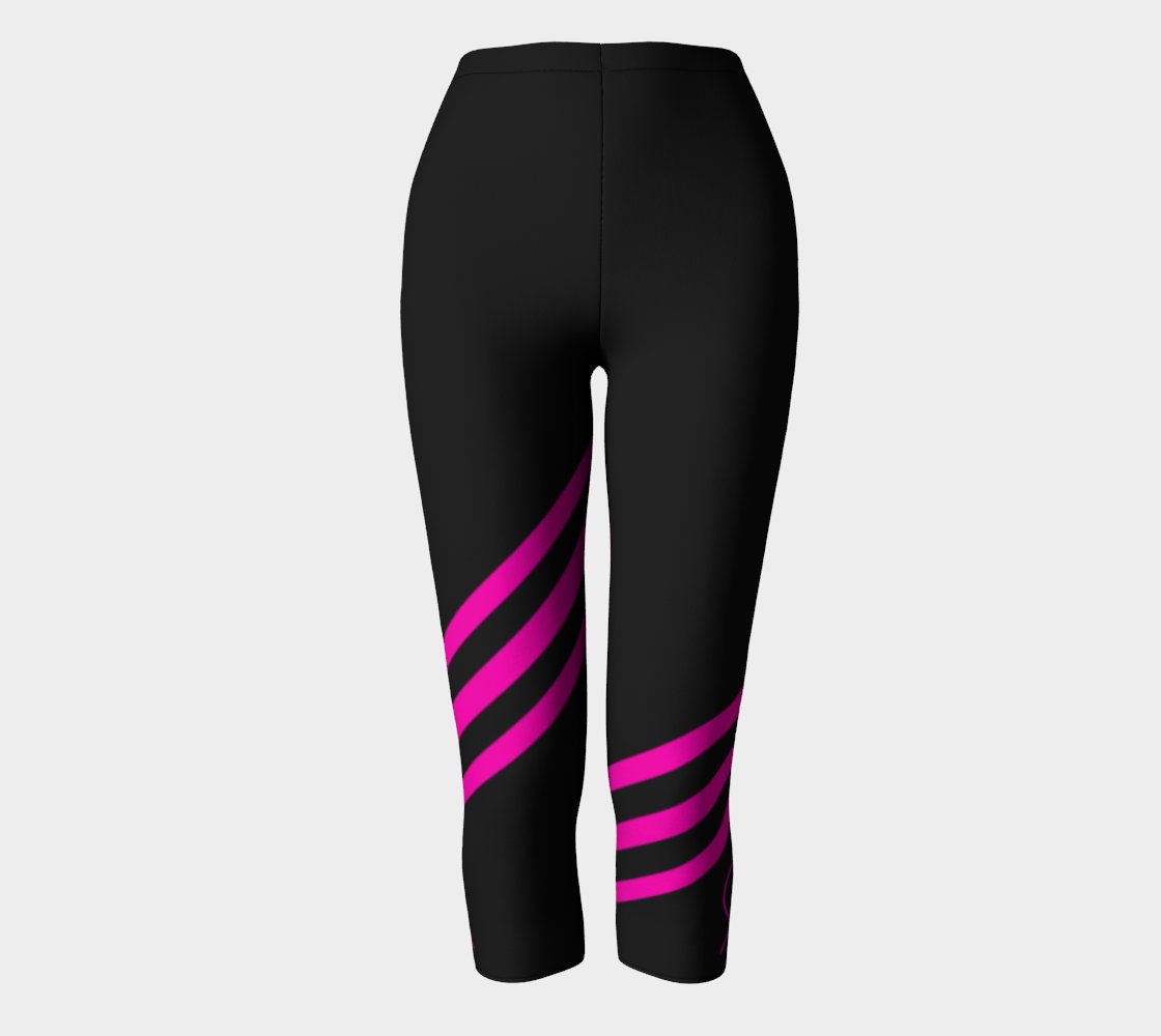 Discover Breast Cancer LEGGINGS Pink Ribbon Leggings WOMENS Yoga Leggings Yoga Pants BCAM Pink Ribbon Capri Leggings Grey Pink Survivor Gift Support