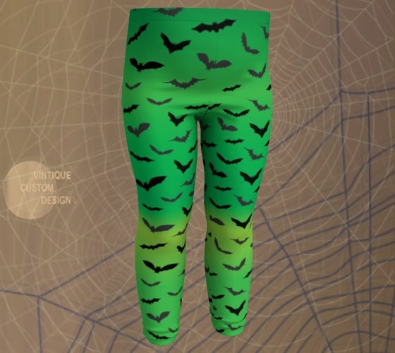 BAT LEGGINGS Halloween Kid's Leggings Pre-Teen Leggings Youth