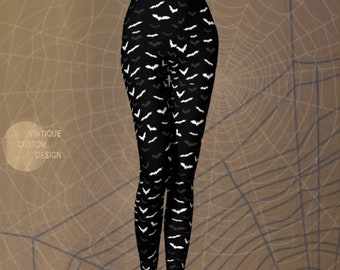 Bat Leggings: Women's Halloween Costume Yoga Tights