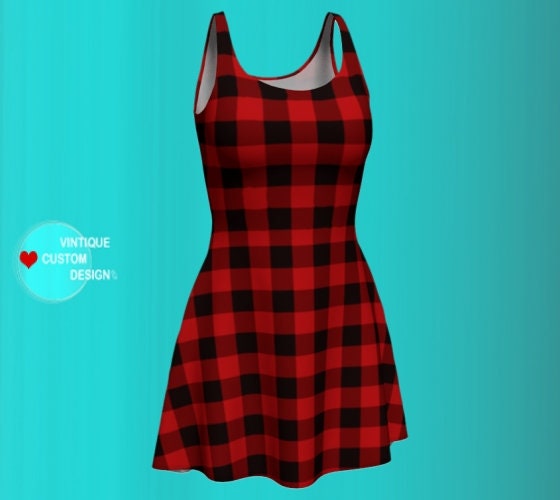 BUFFALO PLAID DRESS Womens Sexy Mini Dress Designer Dresses for Women ...