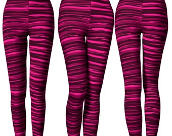 Striped Camouflage Yoga Leggings: Women's Designer Fashion
