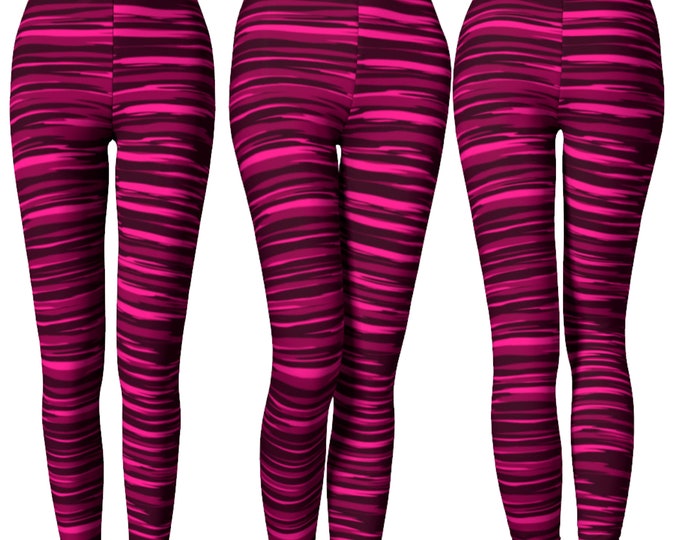 Sexy LEGGINGS Striped Camouflage Pattern Yoga Leggings WOMENS YOGA Leggings Designer Fashion Leggings Workout Leggings Festival Leggings