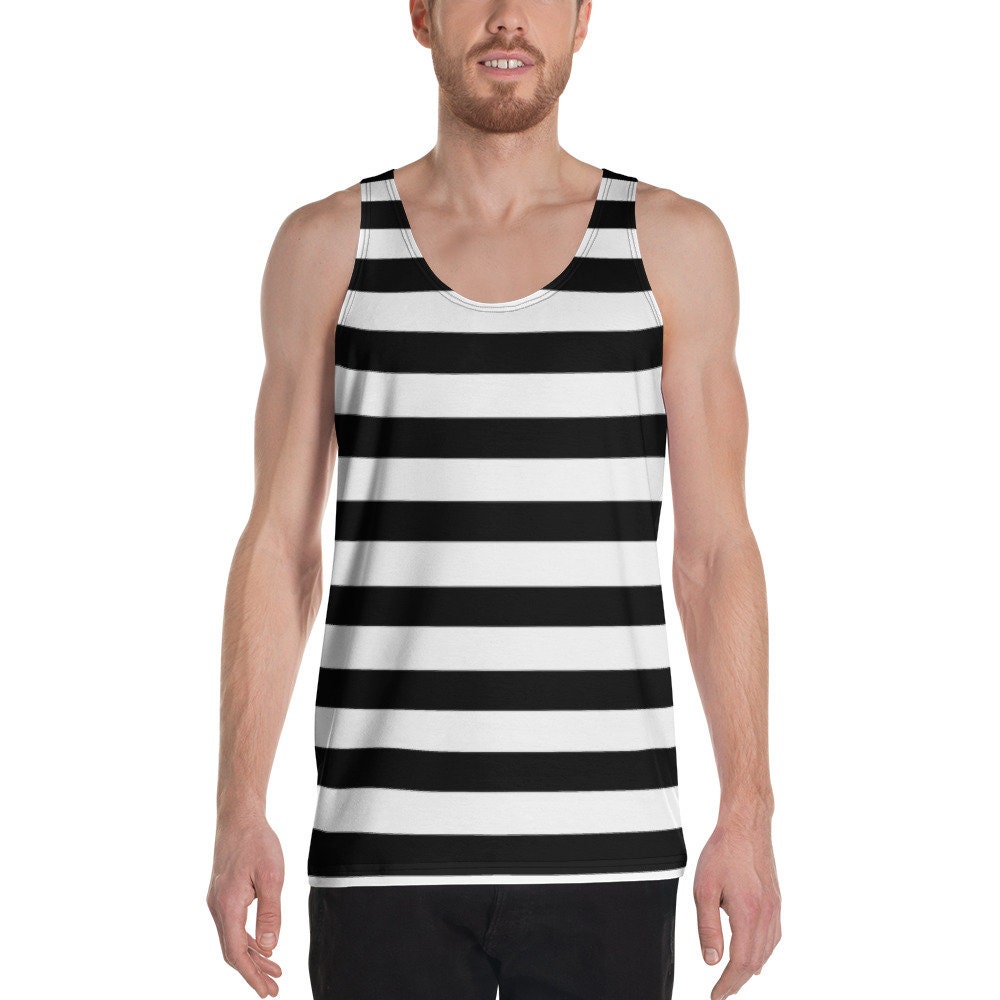 Black and White Striped Tank