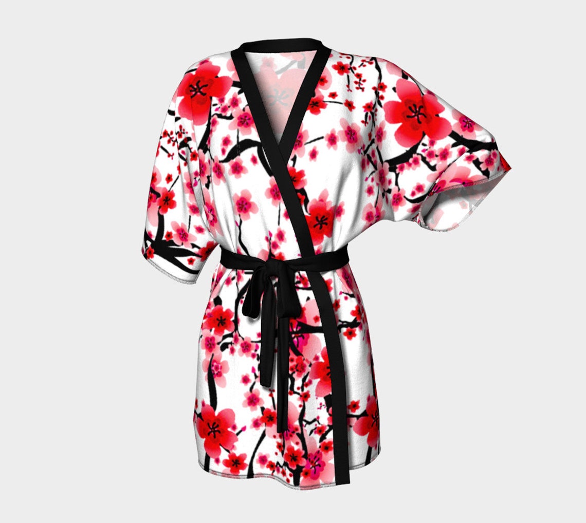 Cherry Blossom KIMONO ROBE Womens Designer Kimono Robe Womens Etsy