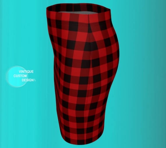 BUFFALO PLAID SKIRT High Waisted Skirts for Women Red Plaid Skirt Tight Skirts Red and Black Buffalo Check Plaid Mini Skirt Womens Skirts