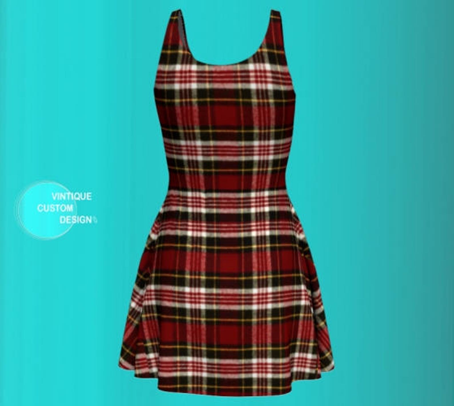 PLAID BODYCON DRESS Red Tartan Plaid Dress Sexy Mini Dress Etsy