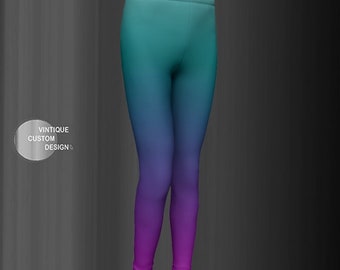 Purple Ombre Girls Leggings: Eco-Friendly Baby & Youth Clothing