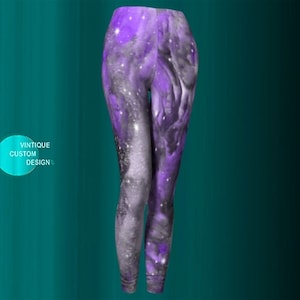 Leggings da yoga Celestial Galaxy: vita alta eco-compatibili