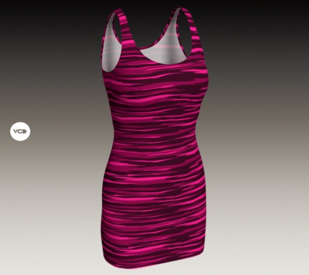 Pink & Black Bodycon Dress: Rave Festival Outfit