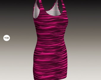 Pink & Black Bodycon Dress: Rave Festival Outfit