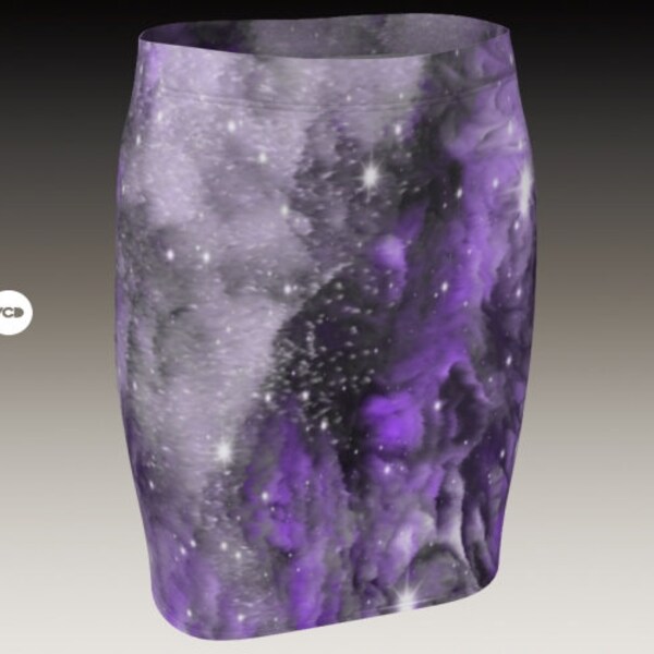 Abstract Purple Galaxy Space Women's Skirt main image 0