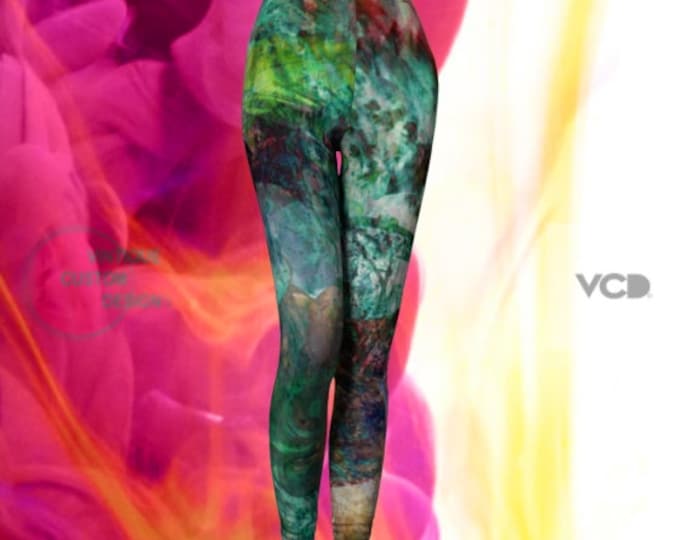 LEGGINGS Womens YOGA PANTS - Tribal Leggings - Sexy Print Leggings - Art Leggings - Painted Leggings - Hippie Clothing - Coachella Leggings