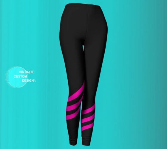 Discover Breast Cancer LEGGINGS Pink Ribbon Leggings WOMENS Yoga Leggings Yoga Pants BCAM Pink Ribbon Capri Leggings Grey Pink Survivor Gift Support