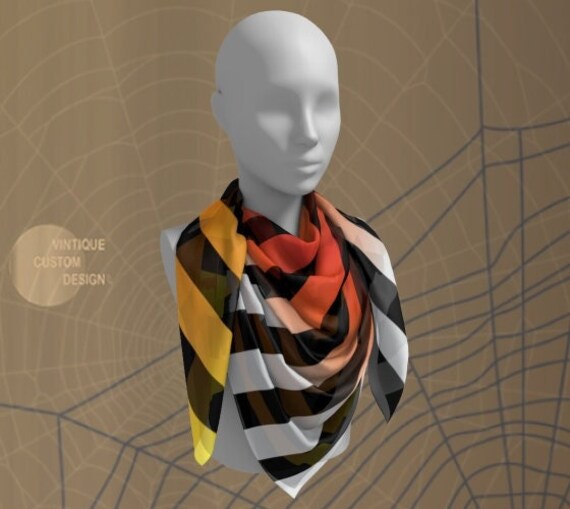 Buy HALLOWEEN SCARF Designer Scarves for Halloween Orange and
