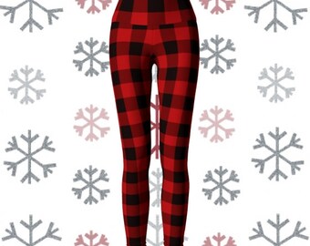 PLAID LEGGINGS Yoga Leggings | Etsy 