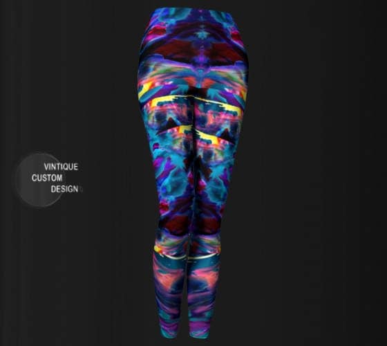 Trippy Art Leggings Psychedelic LEGGINGS Paint Splatter Leggings