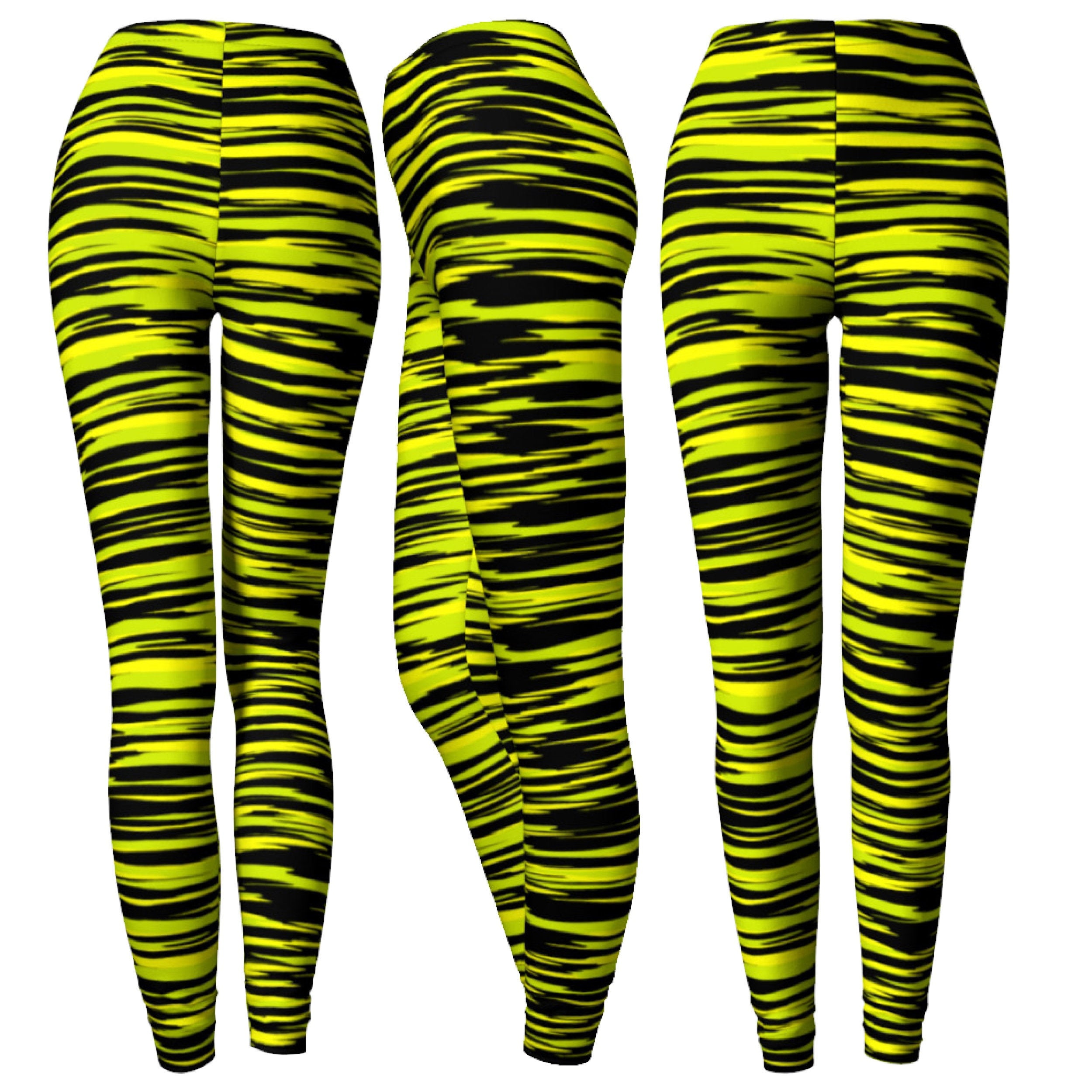 Black and Yellow LEGGINGS Bumble Bee Striped Leggings Womens Yoga Leggings  WOMENS Yoga Pants Camouflage Leggings Workout Leggings Fitness