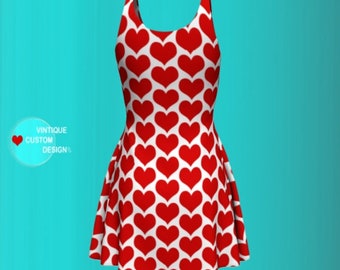 red and white heart dress Heart On a Cloud Dress Teuta Matoshi