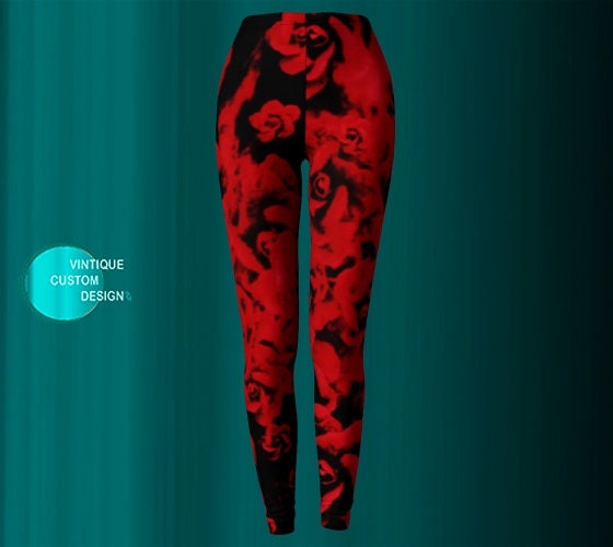 Red Rose Leggings