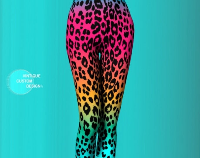 CHEETAH LEGGINGS WOMENS Cheetah Print Leopard Capri Pants Yoga Capri Leggings Yoga Pants for Women Designer Leggings Women's Capri Leggings