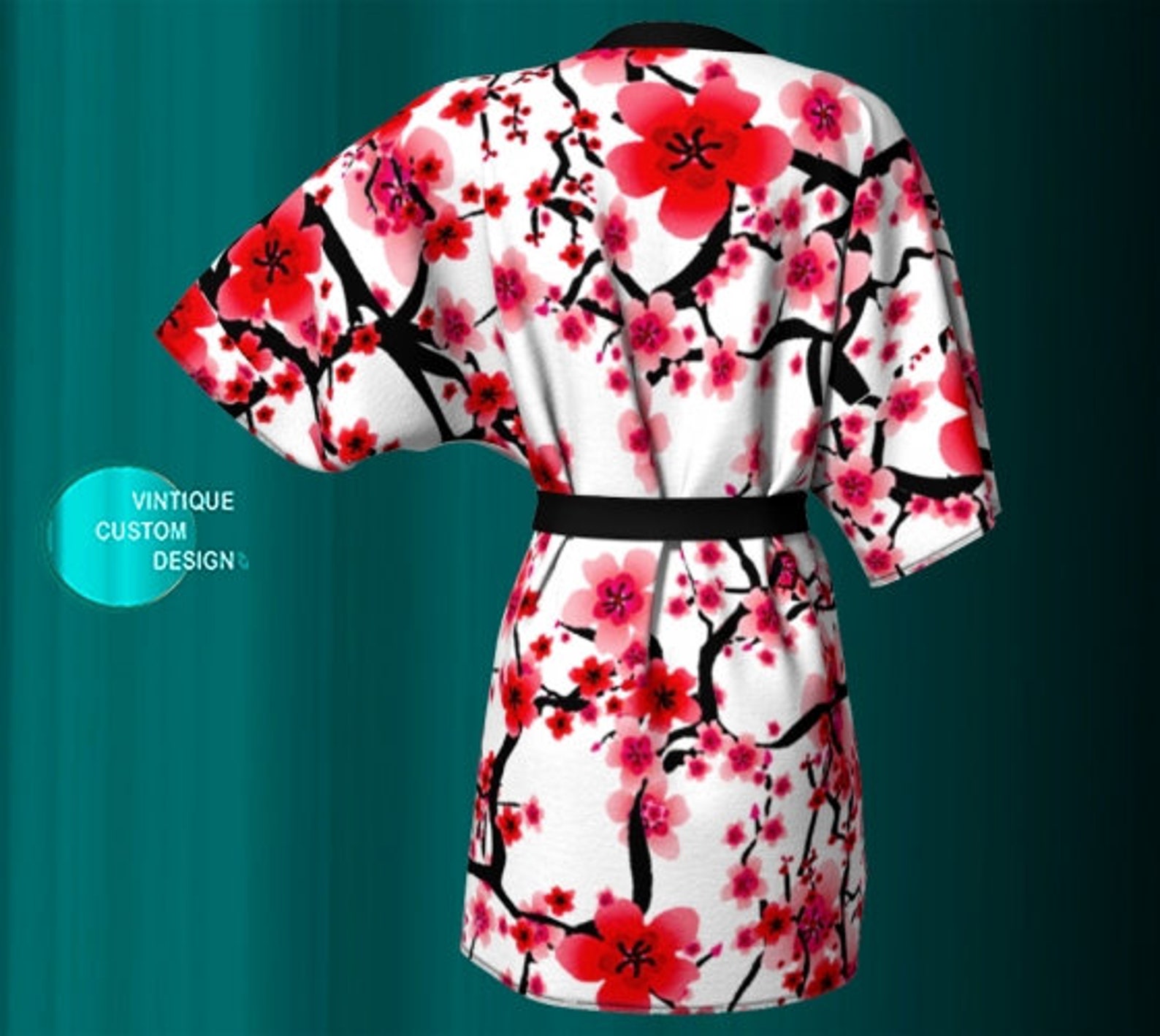 Cherry Blossom Kimono / Wrap Dress - Unique