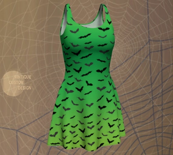 patpat bat dress All Over Dots Pink Cross Wrap V Neck Ruffle Flutter-sleeve Dress for M Off the shoulders black cocktail dress has a drop waist and a full A Green Halloween Bat Dress: Women's
