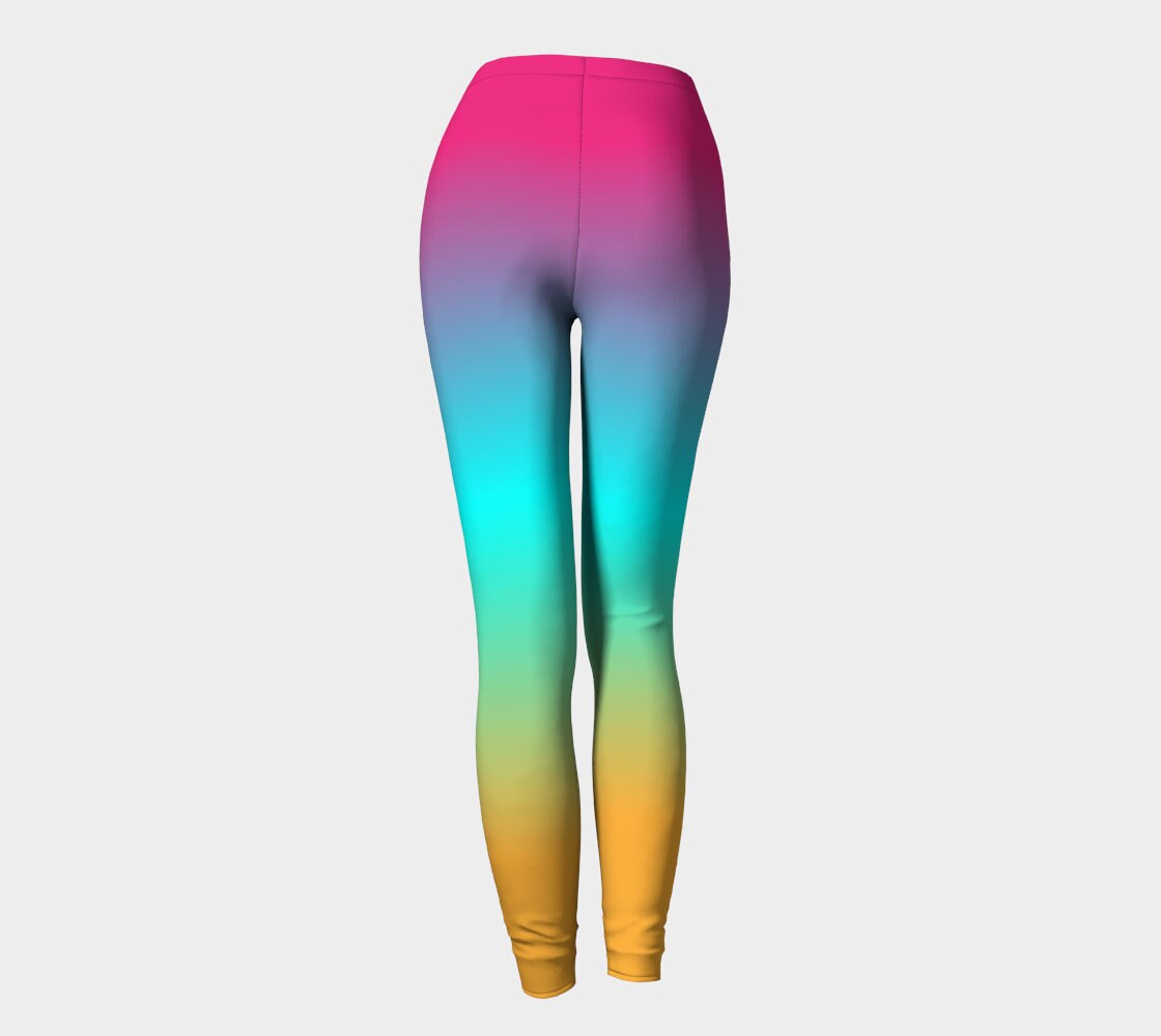 Fairy Kei RAINBOW LEGGINGS Neon Leggings Colorful Art Leggings for ...