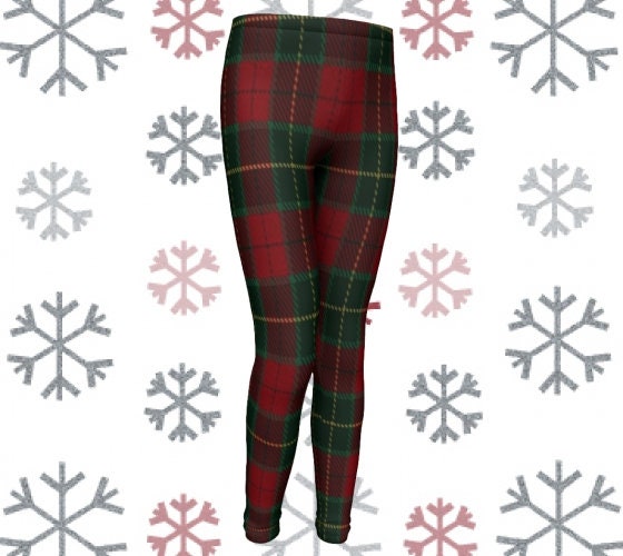 kids plaid leggings