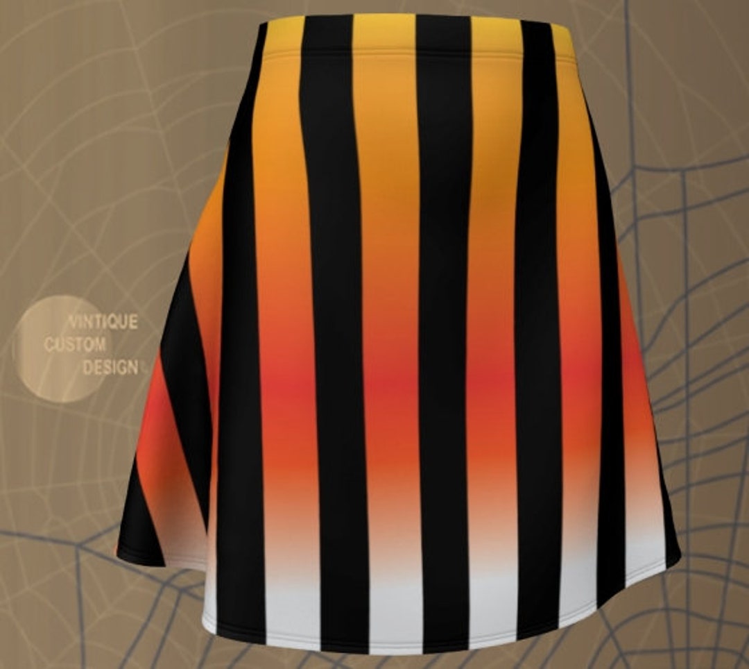 Candy Corn Halloween Skirt: Ombre Striped Fit & Flare Witch Costume - Etsy