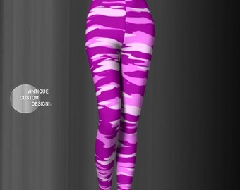 Pink Camouflage Leggings for Women CAMOUFLAGE LEGGINGS WOMENS Army Leggings Printed Leggings Yoga Leggings Camouflage Pants Camo Yoga Pants