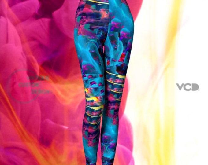 Rave Leggings Burning Man Clothing Festival Leggings Yoga Pants SEXY PRINT LEGGINGS Festival Fashion Colorful Art Leggings Sexy Yoga Pants