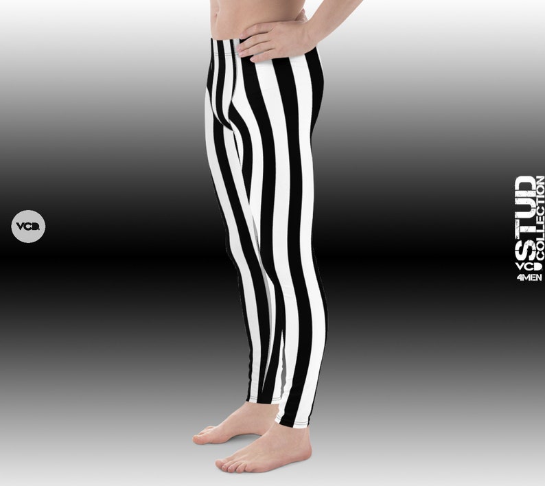 JAIL Leggings Mens Costume LEGGINGS HALLOWEEN Leggings Striped Jail ...