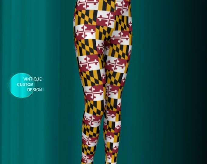 Maryland Flag LEGGINGS All Over Print MARYLAND FLAG Leggings for Kids Baby Leggings Toddler Leggings Maryland Clothing New Mom Gift for Her