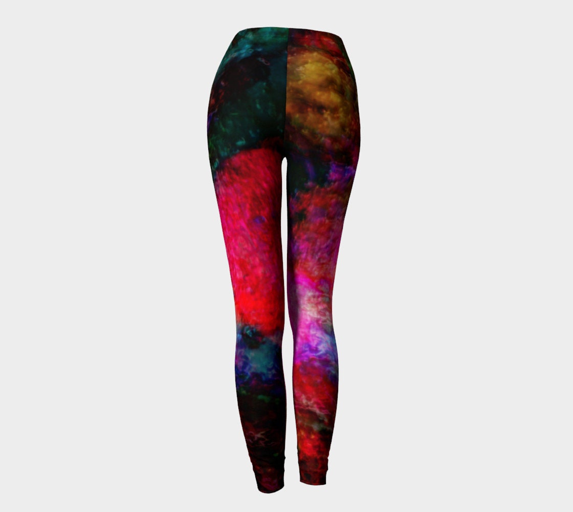 Rainbow FESTIVAL LEGGINGS yoga pants WOMENS Burning Man Clothing Rave ...