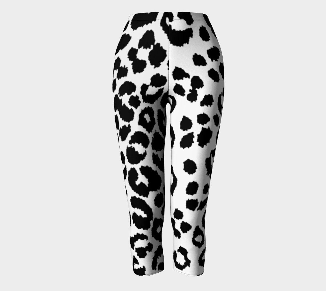 Snow Leopard Print Leggings Adult, Capri & Kids, Yoga Leggings