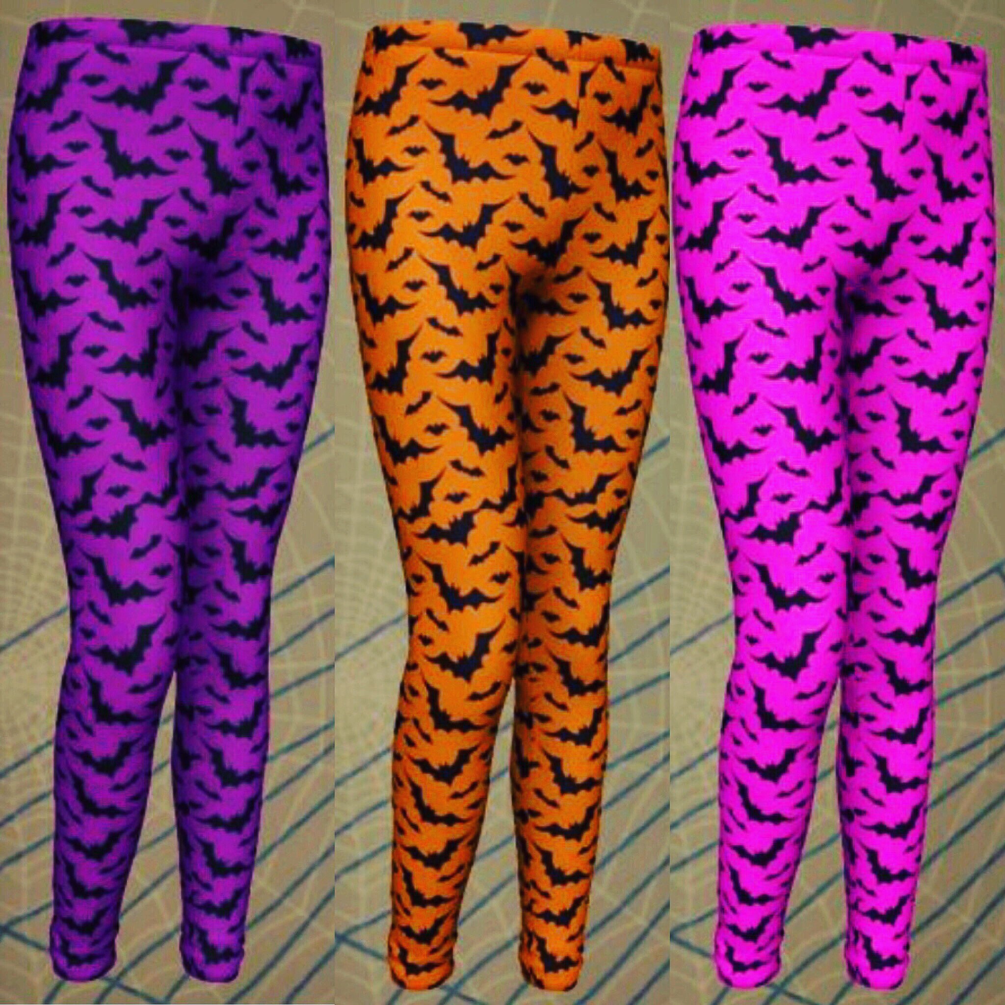 FALL LEGGINGS for Kids HALLOWEEN Leggings Witch Leggings Purple and