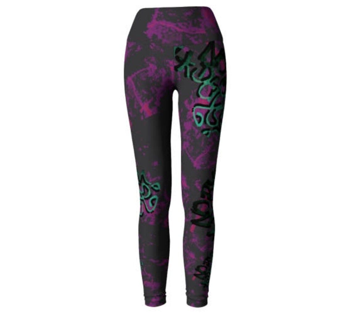 Airbrush Graffiti Print Men's Leggings