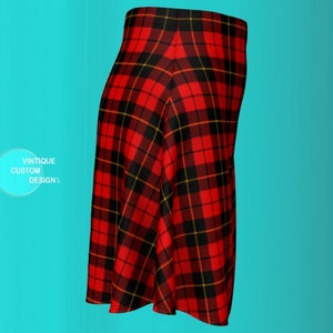 RED Tartan PLAID Mini SKIRT Red Plaid Skirt Red Plaid Mini Skirt Womens Clothing Sexy Mini Skirt Sexy Print Plaid Skirts for Women Flare image 8