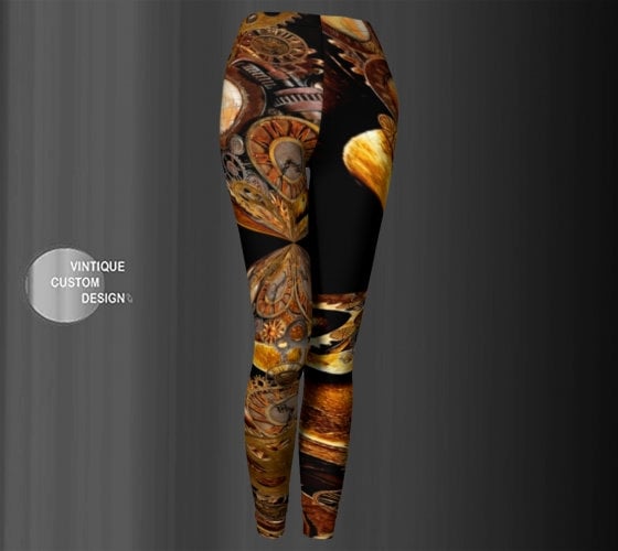 Steampunk Leggings WOMENS STEAMPUNK LEGGINGS Art Leggings Steam Punk  Leggings Sexy Print Leggings Cyberpunk Leggings Sexy Leggings Cosplay