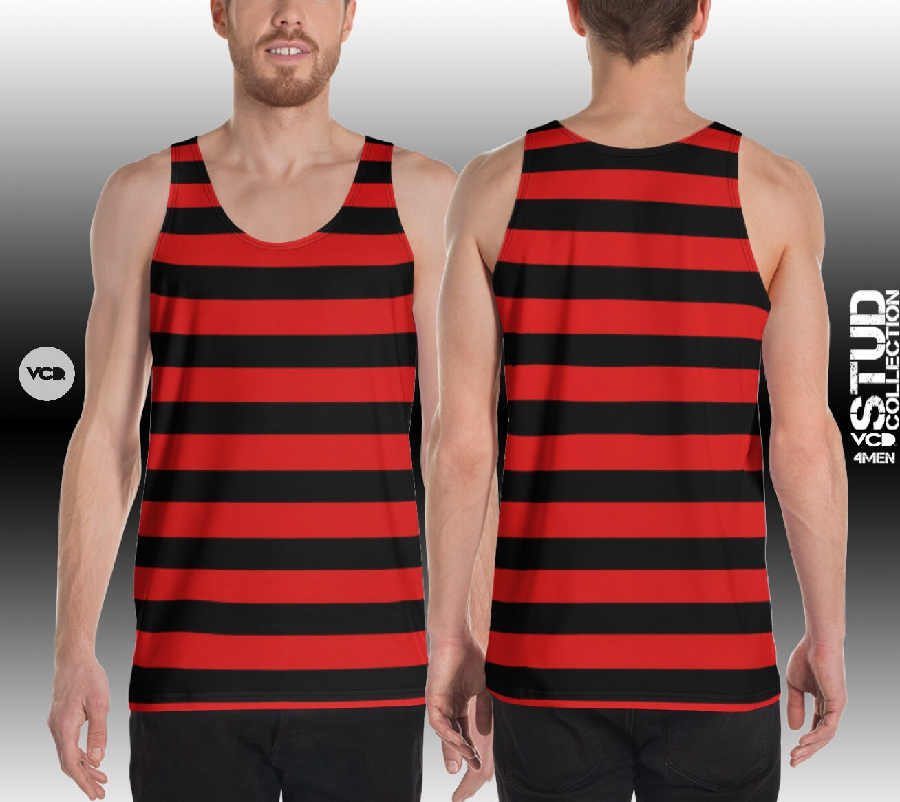 sladre Uretfærdig skandaløse Mens Freddie Kruger HALLOWEEN TANK TOP Red and Black Striped Tank Top All  Over Print Tank Top for Men Halloween Tank Top Sleeveless Tank Top