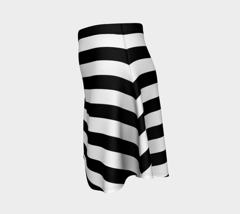 Black and White Striped SKIRT HALLOWEEN Skirt Womens Skirt Fitted Skirt or Flare Skirt Inmate