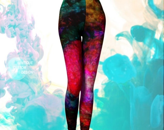 Rainbow FESTIVAL LEGGINGS yoga pants WOMENS Burning Man Clothing Rave Leggings Sexy Leggings Sexy Print Leggings Art Leggings Rave Clothing