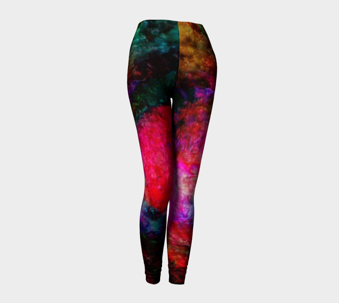 Rainbow FESTIVAL LEGGINGS yoga pants WOMENS Burning Man Clothing Rave ...