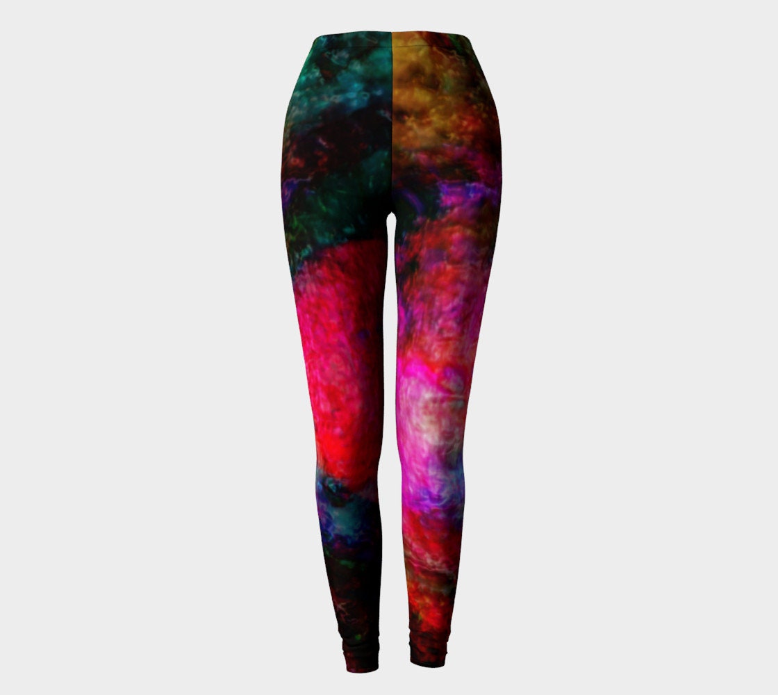 Rainbow FESTIVAL LEGGINGS yoga pants WOMENS Burning Man Clothing Rave ...