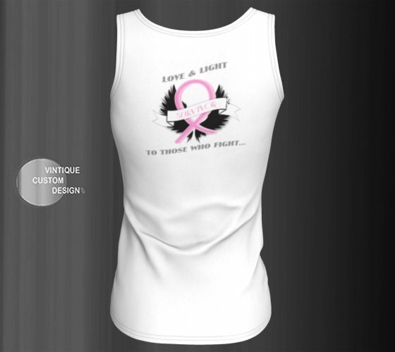Ernkv Clearance Women's Loose Tank Tops Pink Ribbon Love Print