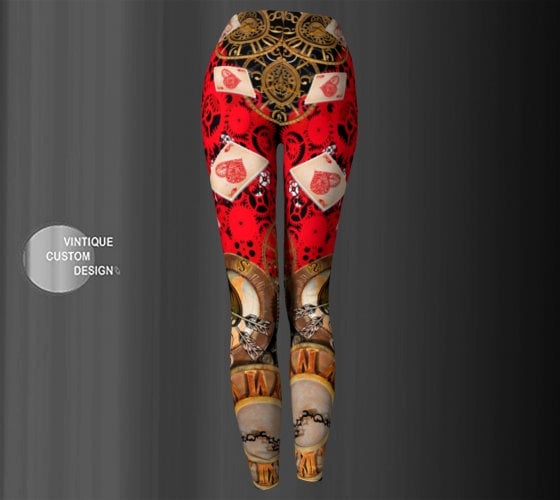 Steam Punk Leggings WOMENS Steampunk Leggings for Women Cyberpunk