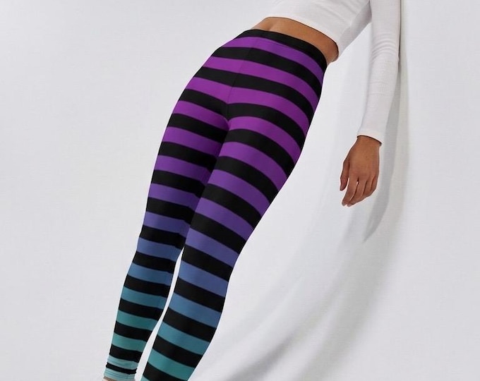Wicked Witch Striped Ombre Leggings: Halloween Costume, Cosplay